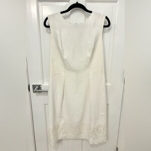 Elie Tahari White Sleeveless Dress